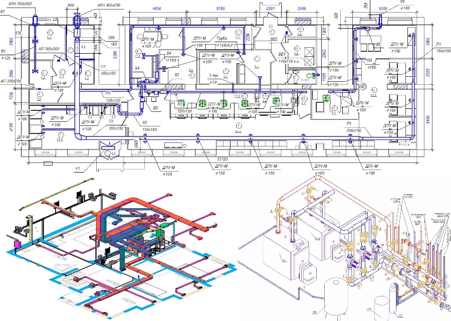 Проектирование систем отопления и вентиляции промышленного здания при архитектурно-строительном проектировании