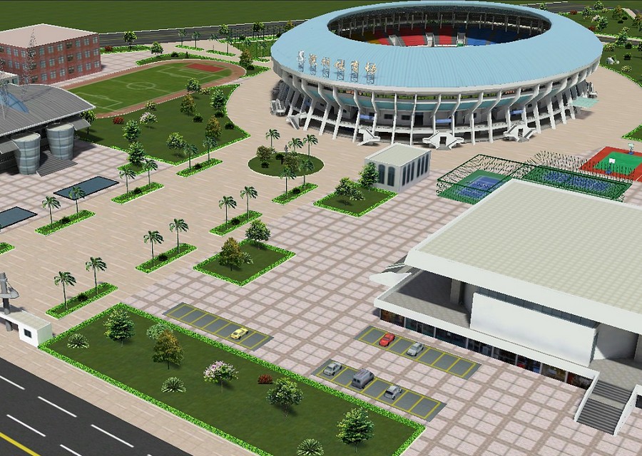 Визуализация проектирования при строительстве здания стадиона