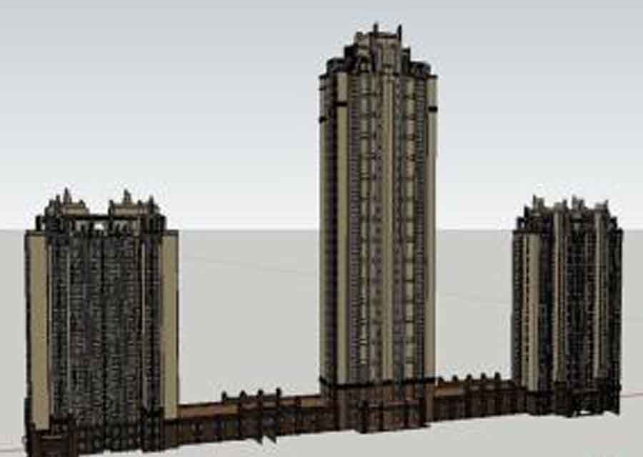 3D визуализация здания при проектировании многоэтажного жилого комплекса