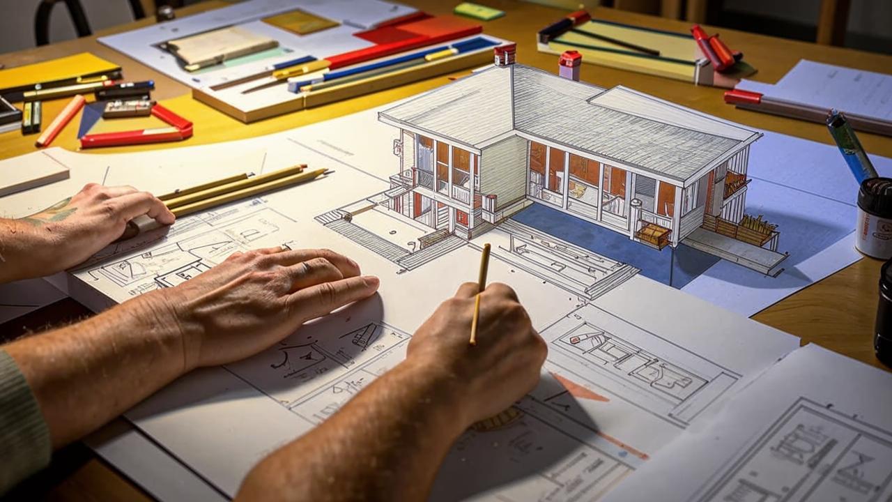 Эскизное проектирование. Разработка эскиза, формирование планировки, внешнего вида здания