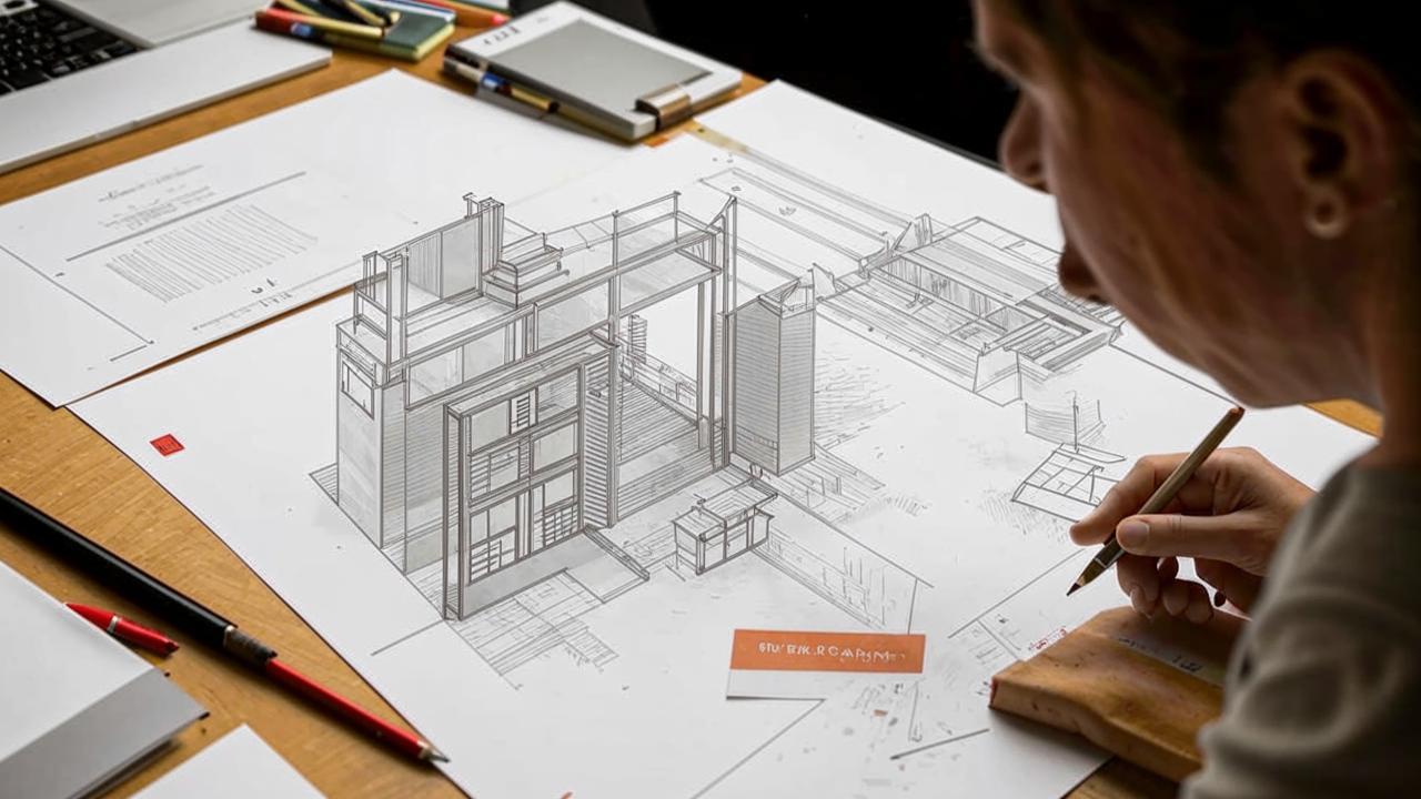 Эскизное проектирование. Разработка эскиза, формирование планировки, внешнего вида здания