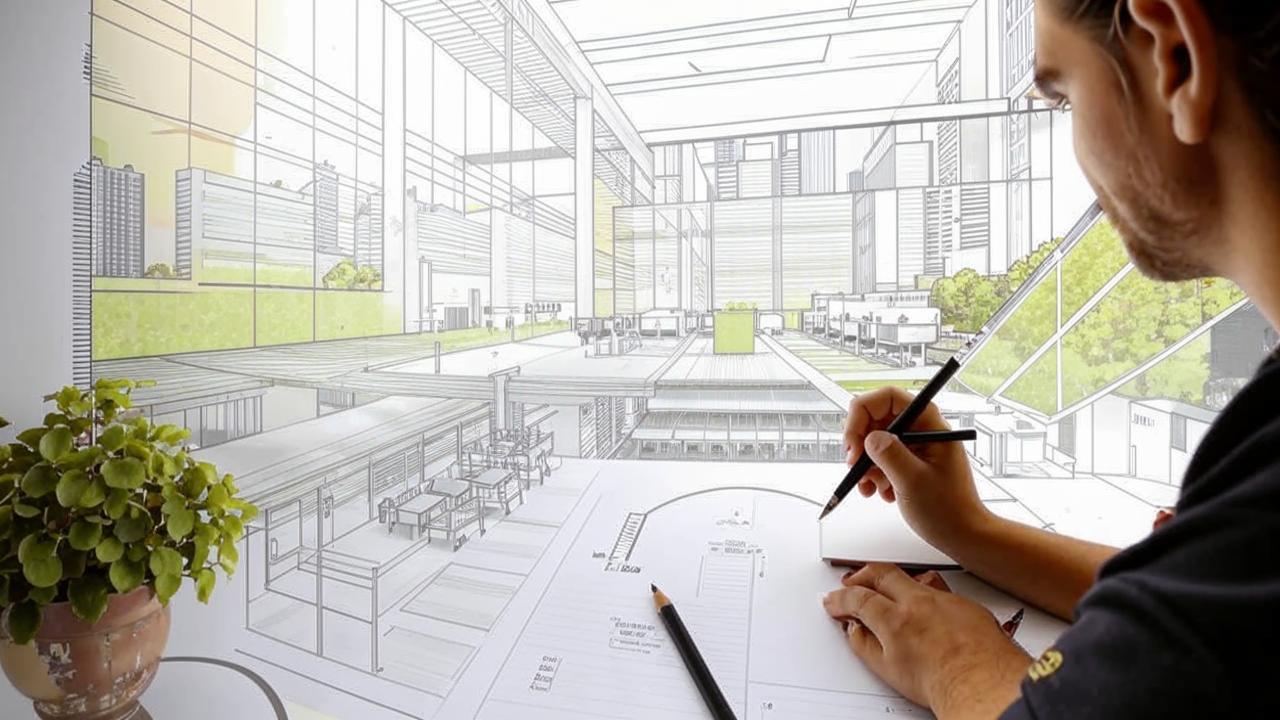 Эскизное проектирование. Разработка эскиза, формирование планировки, внешнего вида здания